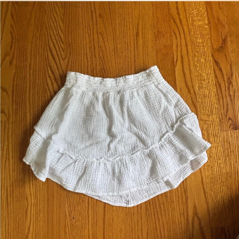 wild fable White Mini Skirt with Tiered Ruffle
